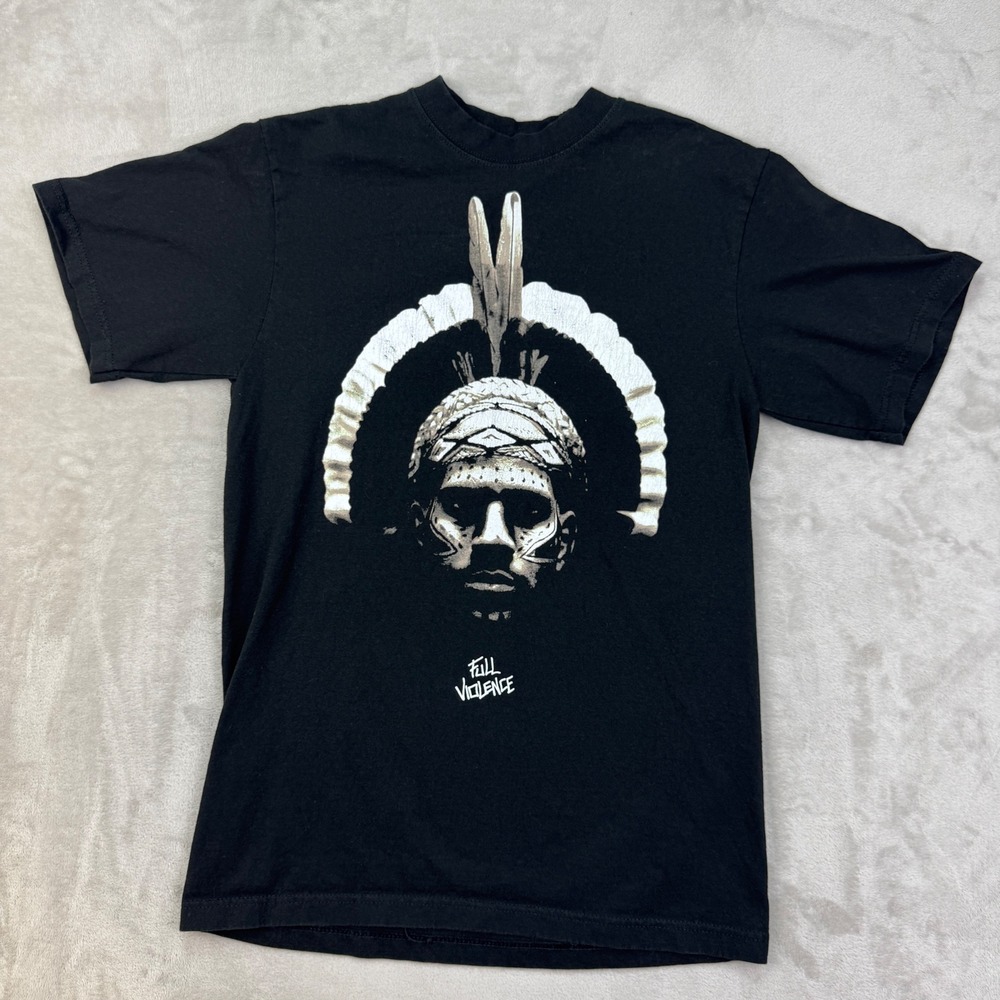Shaka Wear Full Violence Shirt‎ Mens M Black Boxy Streetwear Heavyweight Tee 26